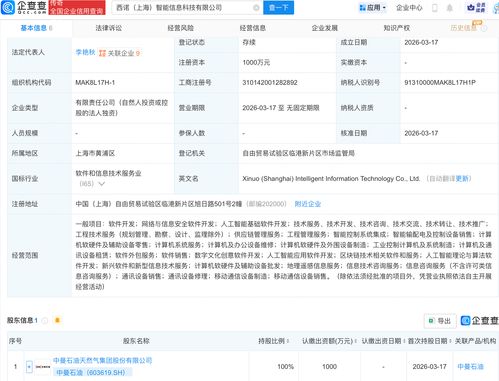 中曼石油跨界布局AI 成立智能信息科技公司，聚焦上海信息安全軟件開發(fā)